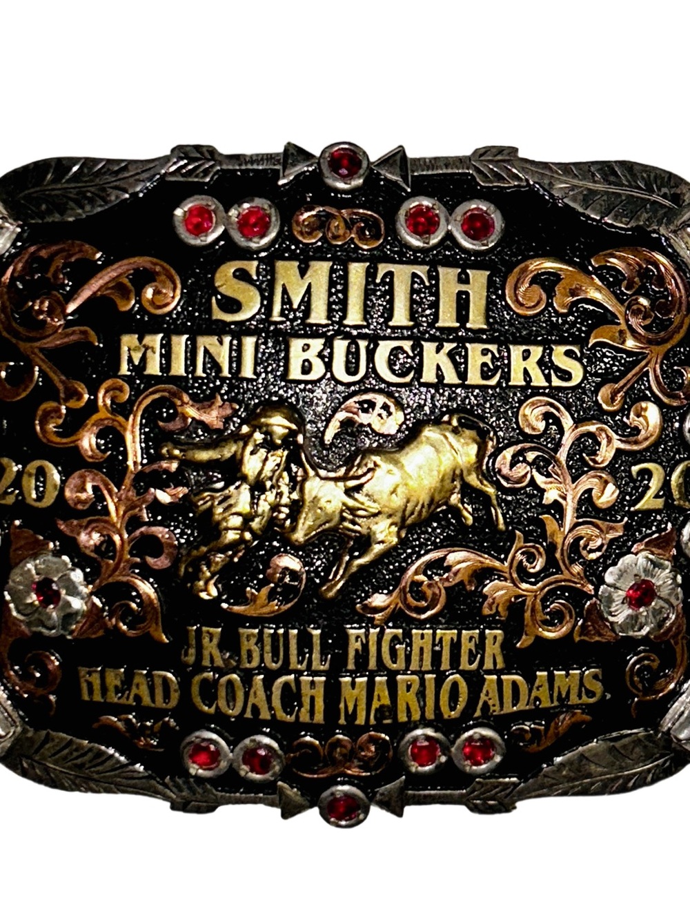 Corriente Co. ~ Smiths Mini Buckers ~ Jr. Bull Fighter ~ Gold & Silver Buckle
